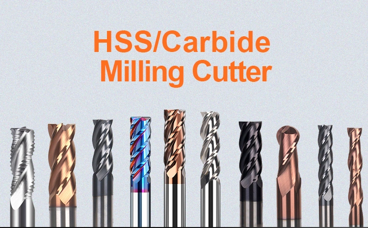 CNC HSS Solid Single Flute Endmill Milling Tools Round Nose Router Bit Set End Mill for Wood Woodworking