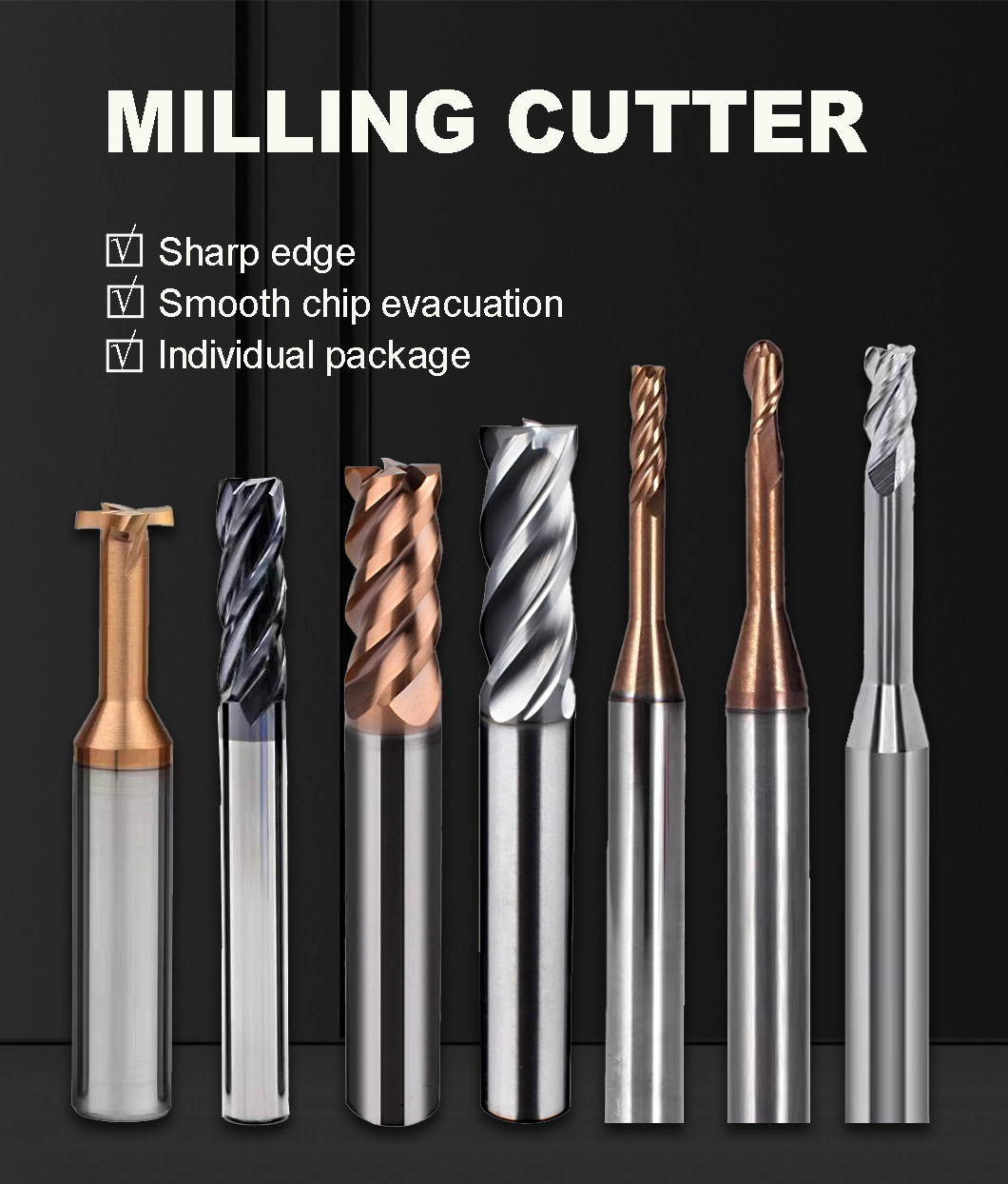 Wyk Tungsten End Mill Miniature Machines Tools Small Diameter Solid Carbide End Mill Cutter CNC Milling Machine Tools 2/4 Flutes Micro End Mill